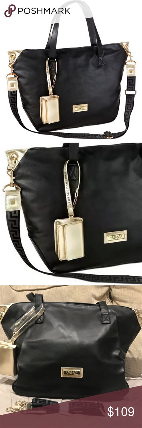 versace parfums mens bag|Versace parfums black tote bag.